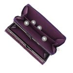 Fashion, accesorii si bijuterii - Femei - Accesorii femei - Portofele femei - Portofel de dama, din piele naturala, model cu aligator 3D, 18.5 x 9 x 3.5 cm,  Mov - PR585 - Infinity.ro