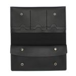 Fashion, accesorii si bijuterii - Femei - Accesorii femei - Portofele femei - Portofel de dama, din piele naturala, ButicCochet, 20x10x2 cm, cu capse, Negru - PR705 - Infinity.ro