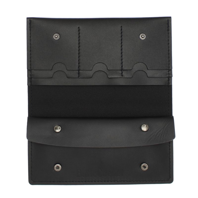 Fashion, accesorii si bijuterii - Femei - Accesorii femei - Portofele femei - Portofel de dama, din piele naturala, ButicCochet, 20x10x2 cm, cu capse, Negru - PR705 - Infinity.ro
