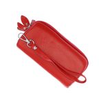 Fashion, accesorii si bijuterii - Femei - Accesorii femei - Portofele femei - Portofel stil borseta, de mana, din piele naturala, ButicCochet, 17 x 9 x 5 cm, Rosu - PR894 - Infinity.ro