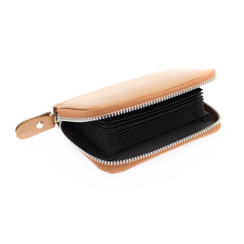 Fashion, accesorii si bijuterii - Femei - Accesorii femei - Portofele femei - Portofel unisex, port card, piele naturala, Buticcochet, 11 x 7.5 cm, Maro - PR517 - Infinity.ro