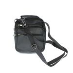 Fashion, accesorii si bijuterii - Barbati - Accesorii barbati - Genti si rucsacuri barbati - Geanta barbateasca, de umar, din piele naturala, ButicCochet, 16 x 19 x 3 cm, Negru - GNM49 - Infinity.ro