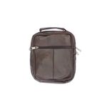 Fashion, accesorii si bijuterii - Barbati - Accesorii barbati - Genti si rucsacuri barbati - Geanta barbateasca, de umar, din piele naturala, ButicCochet, 16 x 19 x 3 cm, Maro inchis - GNM50 - Infinity.ro