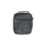 Fashion, accesorii si bijuterii - Barbati - Accesorii barbati - Genti si rucsacuri barbati - Geanta barbateasca, de umar, din piele naturala, ButicCochet, 16 x 19 x 3 cm, Negru - GNM49 - Infinity.ro