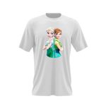 Fashion, accesorii si bijuterii - Barbati - Imbracaminte - Tricouri si bluze barbati - Tricou barbati Disney Elsa Frozen Ana Artwork, alb, marime 2XL - Infinity.ro