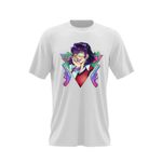 Fashion, accesorii si bijuterii - Barbati - Imbracaminte - Tricouri si bluze barbati - Tricou barbati Kakegurui Midari Ikishima Joker Anime, alb, marime 2XL - Infinity.ro