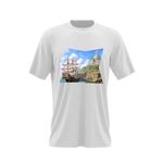 Fashion, accesorii si bijuterii - Barbati - Imbracaminte - Tricouri si bluze barbati - Tricou barbati Lineage Corabie Video Game, alb, marime 2XL - Infinity.ro