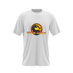 Fashion, accesorii si bijuterii - Barbati - Imbracaminte - Tricouri si bluze barbati - Tricou barbati Mortal Kombat Logo Emblem PS4 Gaming, alb, marime 2XL - Infinity.ro