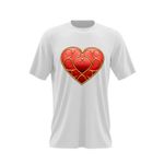 Fashion, accesorii si bijuterii - Barbati - Imbracaminte - Tricouri si bluze barbati - Tricou barbati Legend of Zelda Valentine Day Inima Rosie, alb, marime 2XL - Infinity.ro