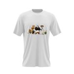 Fashion, accesorii si bijuterii - Barbati - Imbracaminte - Tricouri si bluze barbati - Tricou barbati Kung Fu Panda Toata Echipa Luptatori Minecraft, alb, marime 2XL - Infinity.ro