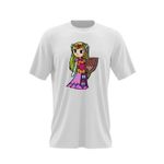 Fashion, accesorii si bijuterii - Barbati - Imbracaminte - Tricouri si bluze barbati - Tricou barbati Legend of Zelda Princess Queen Regina, alb, marime 2XL - Infinity.ro