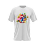 Fashion, accesorii si bijuterii - Barbati - Imbracaminte - Tricouri si bluze barbati - Tricou barbati Super Mario Bros Toata Echipa 3D World, alb, marime 2XL - Infinity.ro