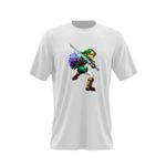 Fashion, accesorii si bijuterii - Barbati - Imbracaminte - Tricouri si bluze barbati - Tricou barbati The Legend of Zelda Link Sabie Scut, alb, marime 2XL - Infinity.ro