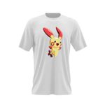 Fashion, accesorii si bijuterii - Barbati - Imbracaminte - Tricouri si bluze barbati - Tricou barbati Plusle Pokemon Kilia Rabbit, alb, marime 2XL - Infinity.ro
