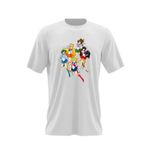 Fashion, accesorii si bijuterii - Barbati - Imbracaminte - Tricouri si bluze barbati - Tricou barbati Sailor Moon Party Girls Anime Manga, alb, marime 2XL - Infinity.ro
