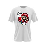 Fashion, accesorii si bijuterii - Barbati - Imbracaminte - Tricouri si bluze barbati - Tricou barbati uper Mario Bros Game Master Roblox, alb, marime 2XL - Infinity.ro