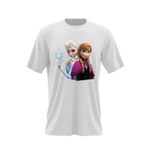 Fashion, accesorii si bijuterii - Barbati - Imbracaminte - Tricouri si bluze barbati - Tricou barbati Disney Frozen Surori Elsa Ana Printese, alb, marime 2XL - Infinity.ro