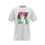Fashion, accesorii si bijuterii - Barbati - Imbracaminte - Tricouri si bluze barbati - Tricou barbati Kusuo Saiki Shuichi Aso Anime Manga, alb, marime 2XL - Infinity.ro