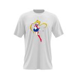 Fashion, accesorii si bijuterii - Barbati - Imbracaminte - Tricouri si bluze barbati - Tricou barbati Usagi Tsukino Sailor Moon Lider Anime, alb, marime 2XL - Infinity.ro