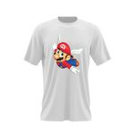 Fashion, accesorii si bijuterii - Barbati - Imbracaminte - Tricouri si bluze barbati - Tricou barbati Super Mario Bros Aripi Zboara Nintendo, alb, marime 2XL - Infinity.ro