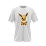Fashion, accesorii si bijuterii - Barbati - Imbracaminte - Tricouri si bluze barbati - Tricou barbati Pokemon Eevee Epic Fortnite Game, alb, marime 2XL - Infinity.ro