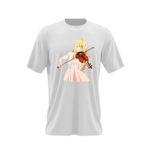 Fashion, accesorii si bijuterii - Barbati - Imbracaminte - Tricouri si bluze barbati - Tricou barbati Your Lie in April Kaori Vioara Iubire Anime, alb, marime 2XL - Infinity.ro