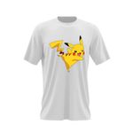 Fashion, accesorii si bijuterii - Barbati - Imbracaminte - Tricouri si bluze barbati - Tricou barbati Pokemon Go Card Pikachu, alb, marime 2XL - Infinity.ro