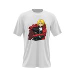 Fashion, accesorii si bijuterii - Barbati - Imbracaminte - Tricouri si bluze barbati - Tricou barbati Fullmetal Alchemist Elric Hiromu Arakawa Anime, alb, marime 2XL - Infinity.ro