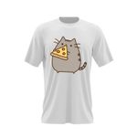 Fashion, accesorii si bijuterii - Barbati - Imbracaminte - Tricouri si bluze barbati - Tricou barbati Pusheen Cat Pizza Pisica Kitten Meow, alb, marime 2XL - Infinity.ro