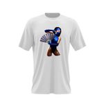 Fashion, accesorii si bijuterii - Barbati - Imbracaminte - Tricouri si bluze barbati - Tricou barbati Mortal Kombat Mileena Hand Blue Evantai Magic, alb, marime 2XL - Infinity.ro