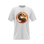 Fashion, accesorii si bijuterii - Barbati - Imbracaminte - Tricouri si bluze barbati - Tricou barbati Mortal Kombat Trilogy Dragon Ultimate Fight, alb, marime 2XL - Infinity.ro