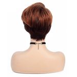 Fashion, accesorii si bijuterii - Femei - Accesorii femei - Alte accesorii femei - Peruca scurta Aramiu Cupru, fibra sintetica cu aspect natural, par drept - Infinity.ro