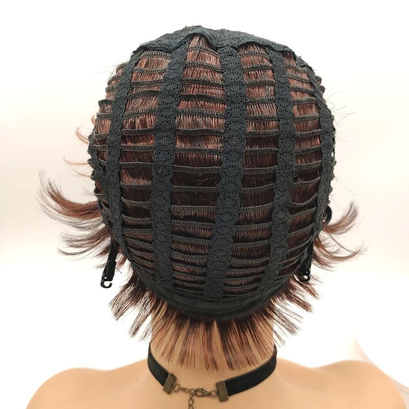 Fashion, accesorii si bijuterii - Femei - Accesorii femei - Alte accesorii femei - Peruca scurta Aramiu Cupru, fibra sintetica cu aspect natural, par drept - Infinity.ro