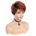 Fashion, accesorii si bijuterii - Femei - Accesorii femei - Alte accesorii femei - Peruca scurta Aramiu Cupru, fibra sintetica cu aspect natural, par drept - Infinity.ro