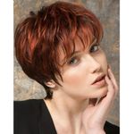 Fashion, accesorii si bijuterii - Femei - Accesorii femei - Alte accesorii femei - Peruca scurta Aramiu Cupru, fibra sintetica cu aspect natural, par drept - Infinity.ro