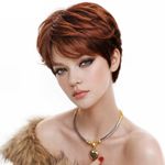 Fashion, accesorii si bijuterii - Femei - Accesorii femei - Alte accesorii femei - Peruca scurta Aramiu Cupru, fibra sintetica cu aspect natural, par drept - Infinity.ro