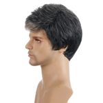 Fashion, accesorii si bijuterii - Barbati - Accesorii barbati - Alte accesorii barbati - Peruca barbat Grizonata, scurta, fibre sintetice Premium care imita par natural - Infinity.ro