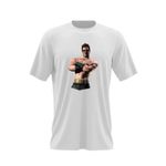 Fashion, accesorii si bijuterii - Barbati - Imbracaminte - Tricouri si bluze barbati - Tricou barbati Mortal Kombat Johny Cage Sonya Jones Fitness Boxing, alb, marime 2XL - Infinity.ro