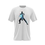 Fashion, accesorii si bijuterii - Barbati - Imbracaminte - Tricouri si bluze barbati - Tricou barbati Mortal Kombat Blue Magic Gamer World, alb, marime 2XL - Infinity.ro