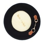 Fashion, accesorii si bijuterii - Femei - Accesorii femei - Caciuli si palarii femei - Bereta de dama, din lana, ButicCochet, one size, cu detalii aurii decorative, Negru - BSC564 - Infinity.ro