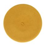 Fashion, accesorii si bijuterii - Femei - Accesorii femei - Caciuli si palarii femei - Bereta de dama, din lana, ButicCochet, one size, model cu strasuri decorative, Galben mustar - BSC563 - Infinity.ro