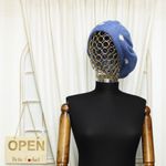Fashion, accesorii si bijuterii - Femei - Accesorii femei - Caciuli si palarii femei - Bereta de dama, Buticcochet, one size, lana, model cu fir metalic, Albastru - BSC424 - Infinity.ro