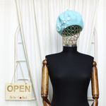 Fashion, accesorii si bijuterii - Femei - Accesorii femei - Caciuli si palarii femei - Bereta de dama, din lana, ButicCochet, one size, cu nasturi decorativi, Albastru deschis - BSC569 - Infinity.ro
