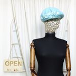 Fashion, accesorii si bijuterii - Femei - Accesorii femei - Caciuli si palarii femei - Bereta de dama, din lana, ButicCochet, one size, cu nasturi decorativi, Albastru deschis - BSC569 - Infinity.ro