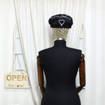 Fashion, accesorii si bijuterii - Femei - Accesorii femei - Caciuli si palarii femei - Bereta de dama, din material sintetic, ButicCochet, One size, model stilizat, Negru- BSC554 - Infinity.ro