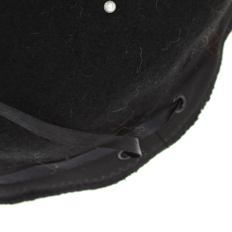Fashion, accesorii si bijuterii - Femei - Accesorii femei - Caciuli si palarii femei - Bereta de dama, din lana, ButicCochet, one size, model cu strasuri si perle, Negru - BSC542 - Infinity.ro