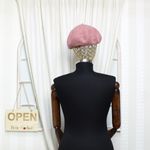 Fashion, accesorii si bijuterii - Femei - Accesorii femei - Caciuli si palarii femei - Bereta de dama, din lana, ButicCochet, one size, model cu strasuri si perle, Roz - BSC544 - Infinity.ro