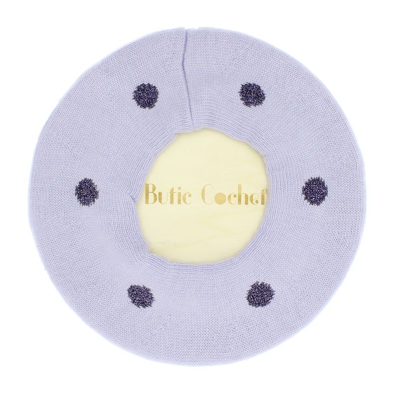 Fashion, accesorii si bijuterii - Femei - Accesorii femei - Caciuli si palarii femei - Bereta de dama, Buticcochet, one size, lana, model cu fir metalic, Mov - BSC428 - Infinity.ro