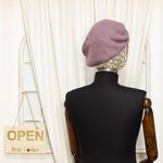 Fashion, accesorii si bijuterii - Femei - Accesorii femei - Caciuli si palarii femei - Bereta de dama, Buticcochet, one size, model cu floare si strasuri, Mov - BSC412 - Infinity.ro