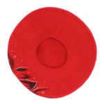 Fashion, accesorii si bijuterii - Femei - Accesorii femei - Caciuli si palarii femei - Bereta de dama, Buticcochet, one size, model cu floare si strasuri, Rosu - BSC409 - Infinity.ro